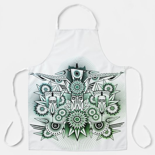 Groene Tint voor proefontwerp Schort (Voorkant)