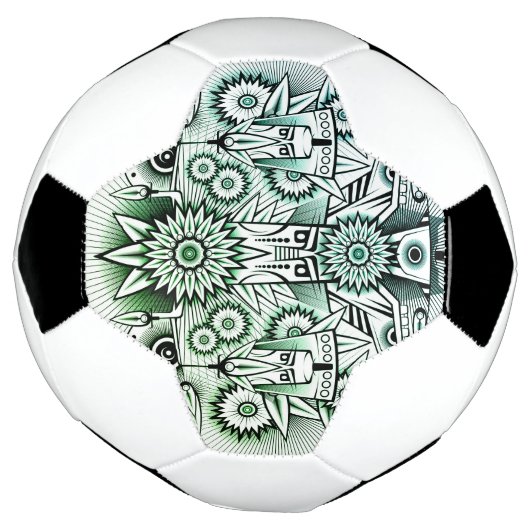 Groene Tint voor proefontwerp Voetbal (Gedraaid)