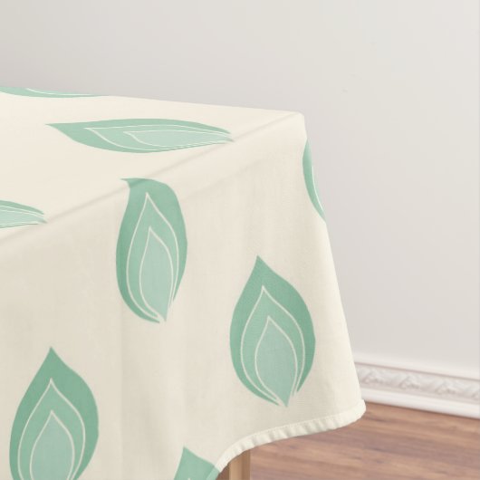 Groene tinten Abstracte bloemen Tafelkleed (Voorbeeld)