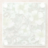 Groene tinten, Bloempatroon Glazen Onderzetter (Achterkant)