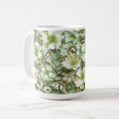 Groene tinten, Bloempatroon Koffiemok (Voorkant links)