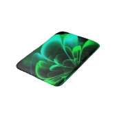 Groene tinten gestileerde bloem halve kroon badmat (Gekanteld)