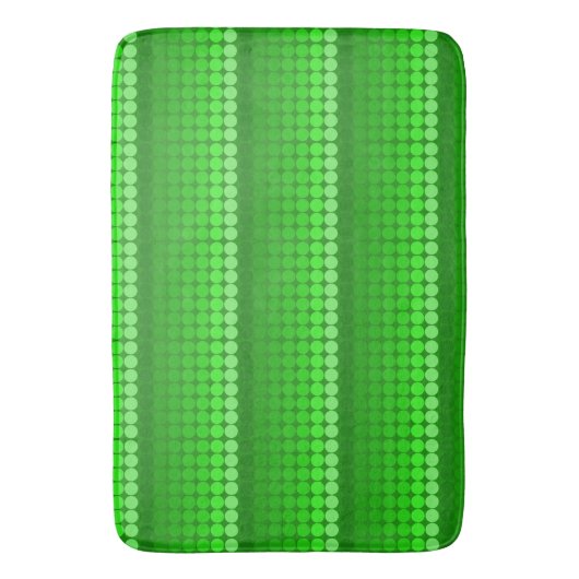 Groene tinten Mid century mod stippen kringen Badmat (Voorkant Verticaal)