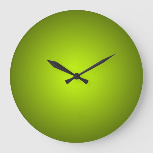 Groene tinten verloop minimalistisch grote klok (Voorkant)