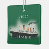  groene Titanic Kerstmis Keramisch Ornament (Links)