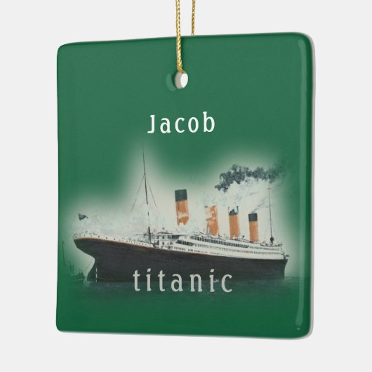  groene Titanic Kerstmis Keramisch Ornament (Links)