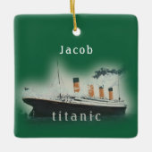  groene Titanic Kerstmis Keramisch Ornament (Voorkant)