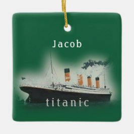  groene Titanic Kerstmis Keramisch Ornament