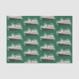  groene Titanic Ship Kerstmis Tissuepapier