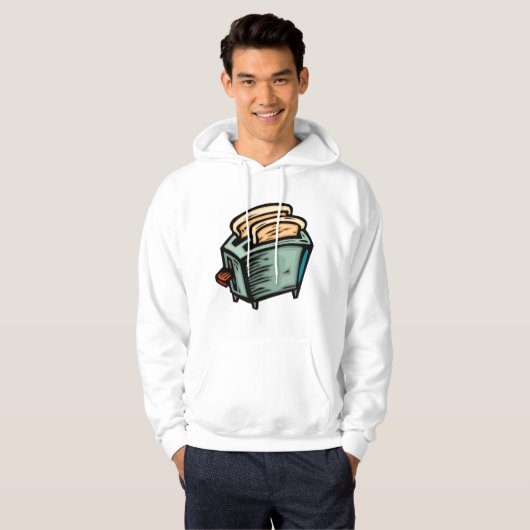 Groene Toaster Mannen Hoodie (Voorkant volledig)