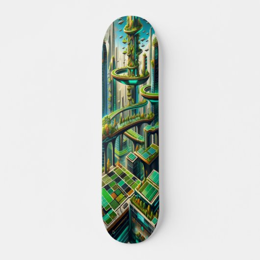 "Groene Toekomst Panorama" Persoonlijk Skateboard (Voorkant)