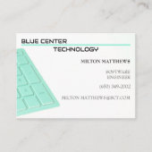 Groene toetsenbord informatietechnologie visitekaartje (Voorkant)