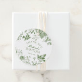 Groene Toile De Jouy  Bloemendoop Bedankjes Labels (In situ)