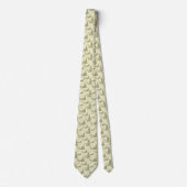 Groene toile kerstslee rit patroon stropdas (Voorkant)