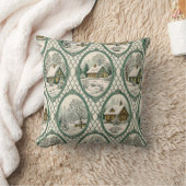 Groene Toile Landhuis Frame Rooster Patroon Kussen (Deken)
