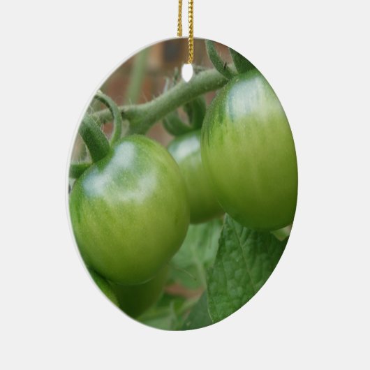 Groene tomaten - Aangepaste verjaardag Keramisch Ornament (Rechts)