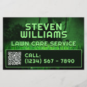 Groene tonige grasmaaien flyer (Voorkant)