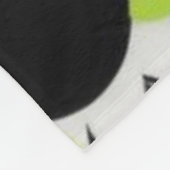 Groene toon met zwart hedendaags design fleece deken (Hoek)