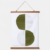Groene toonbalancerende vormen hangend wandkleed (Voorkant)