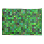 Groene toonkwadraten kussensloop (Achterkant)