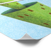 Groene toren en een postbode. poster (Hoek)