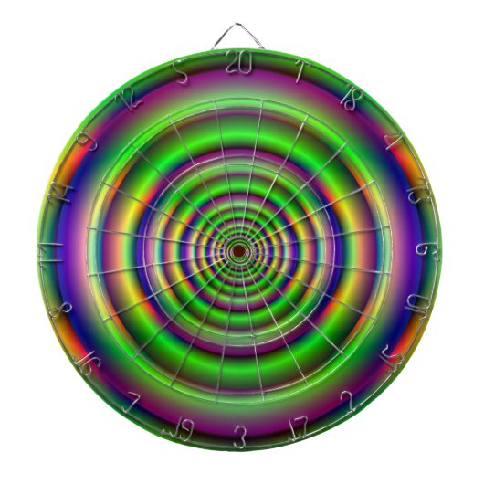 Groene Torus Tunnel Dartboard Dartbord (Voorkant)