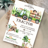 Groene Tractor 2e Verjaardag Kaart