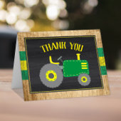 Groene Tractor Baby shower dank u kaart