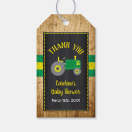 Groene Tractor Baby shower Favor Gift Label Cadeaulabel