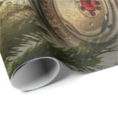 groene tractor Barn Kerstmis Cadeaupapier (Rol Hoek)