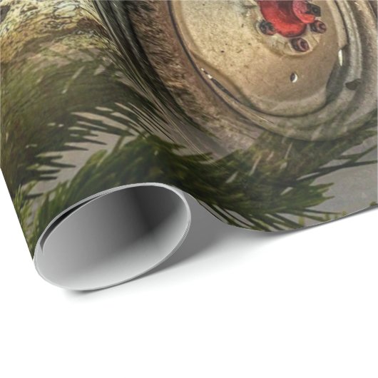  groene tractor Barn Kerstmis Cadeaupapier (Rol Hoek)