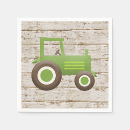 Groene Tractor Boerderij Baby Shower Jongen Servet