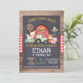 Groene Tractor Boerderij Chalkboard Verjaardagsuit Kaart (Staand voorkant)