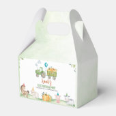 Groene tractor Boerderij Dieren Verjaardag Favor B Bedankdoosjes (Achterkant)