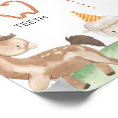 Groene Tractor Boerderij Dieren Verjaardag Mijlpaa Poster (Hoek)