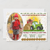 Groene Tractor 🚜 Boerderij Schuur Verjaardagsfoto Kaart (Voorkant)