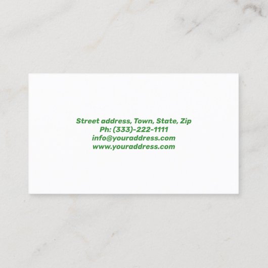 Groene Tractor - Boerderij Supply Visitekaartje (Achterkant)