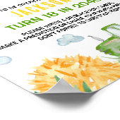 Groene Tractor Boerderij Verjaardag Tijd Capsule T Poster (Hoek)