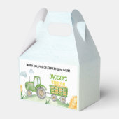 Groene Tractor Boerderij Verjaardagsfeestgunst Box Bedankdoosjes (Achterkant)