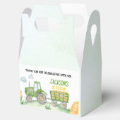 Groene Tractor Boerderij Verjaardagsfeestgunst Box Bedankdoosjes (Geopend)