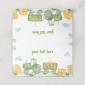 Groene Tractor Boerderij Verjaardagsfeestplaatskaa Plaatskaartje (Buitenkant ongevouwen)