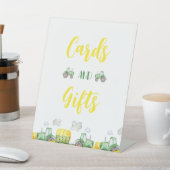 Groene tractor Boerderij - Verjaarkaarten en cadea Reclamebord Met Voetstuk (Insitu)