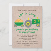 Groene tractor en pompoenen Herfst Verjaardag Jong Kaart (Voorkant)