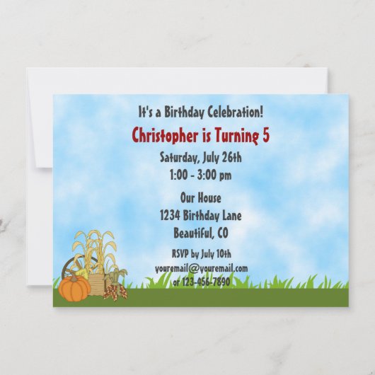 Groene tractor en rode schuur Herfst Boerderij Ver Kaart (Achterkant)