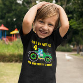 Groene Tractor Get In Gear Verjaardag Jongens T-sh Kinder Shirts