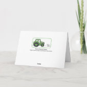 Groene tractor & hond 5e verjaardagskaart kaart (Achterkant)