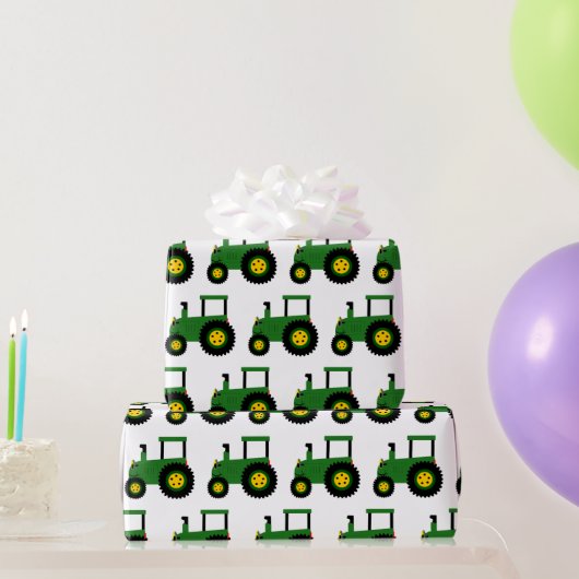 Groene Tractor Inpakpapier (Feestgeschenken)