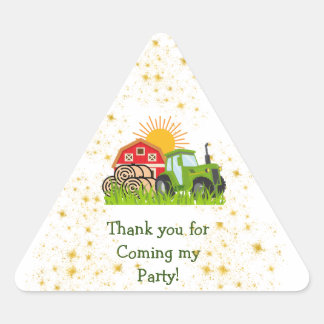 Groene Tractor | Jongens Thema Verjaardagsfeest Dr Sticker