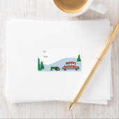 Groene Tractor Kerst Gift Label (Insitu)