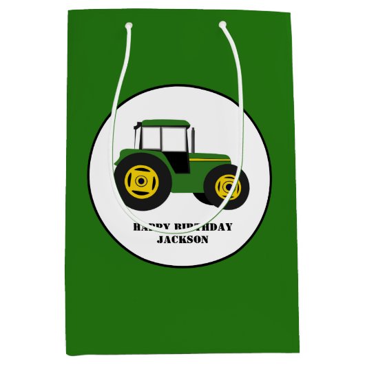 Groene tractor Kind - Verjaardag Medium Cadeauzakje